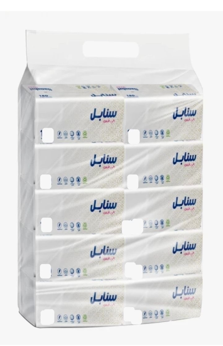 سنابل مناديل ورقيه (3 طبقات) 200*10